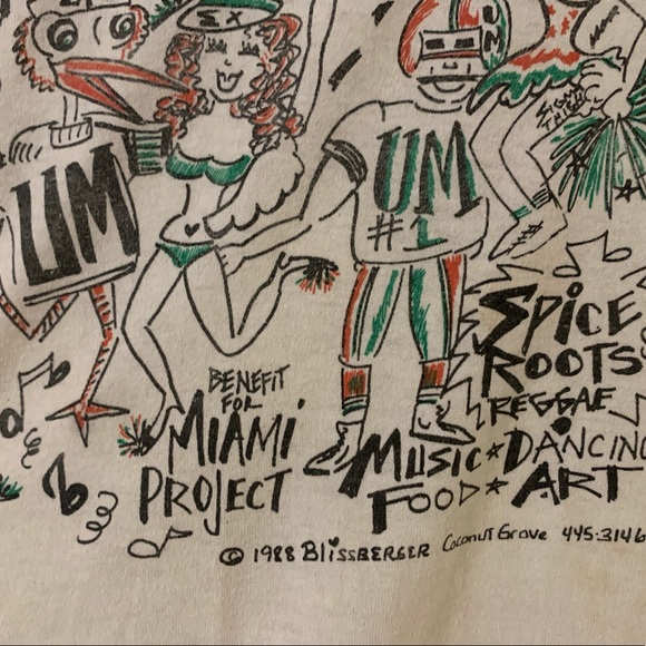 1988 SIGMA CHI Miami Hurricanes class tee - Picture 2 of 5